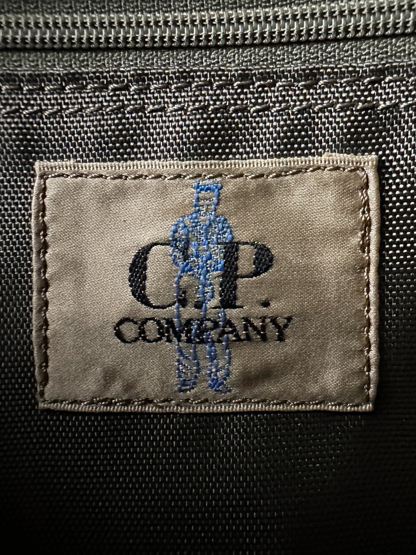 C.P. COMPANY - 1980s MESSENGER BAG WITH CONTRASTING QUILTED FRONT POCKETS