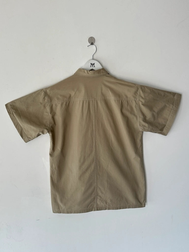 1990s ASYMMETRICAL FRONT CLOSURE SHORT SLEEVE SHIRT