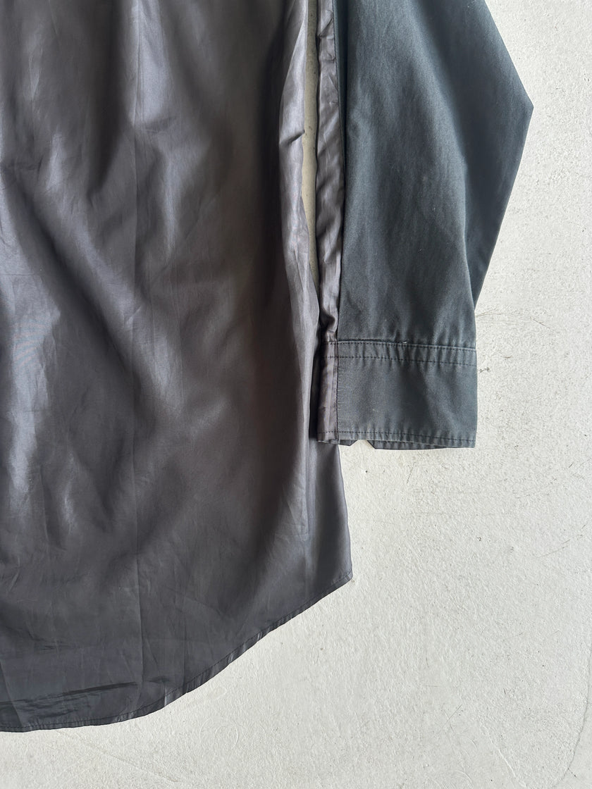 RYUICHIRO SHIMAZAKI - A/W 1999-2000 CONTRASTING NYLON BACK LONG SLEEVE SHIRT