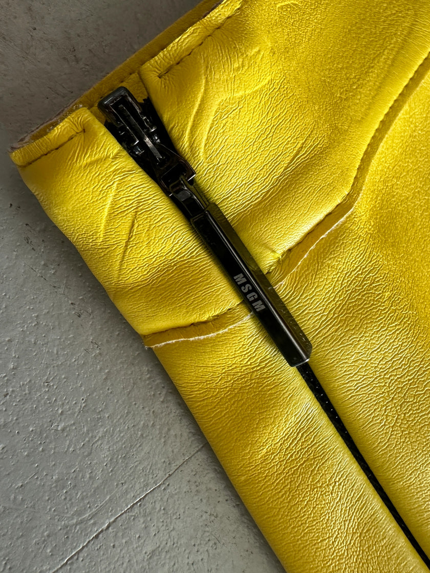 MSGM - 2000s FAUX LEATHER MINI SKIRT