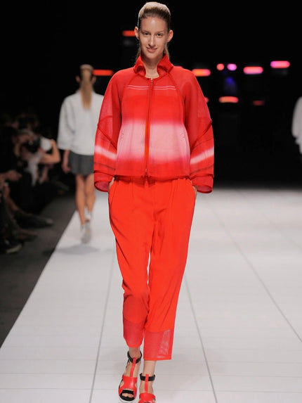 ISSEY MIYAKE - S/S 2014 RELAXED TROUSERS WITH GRID MESH PANELS