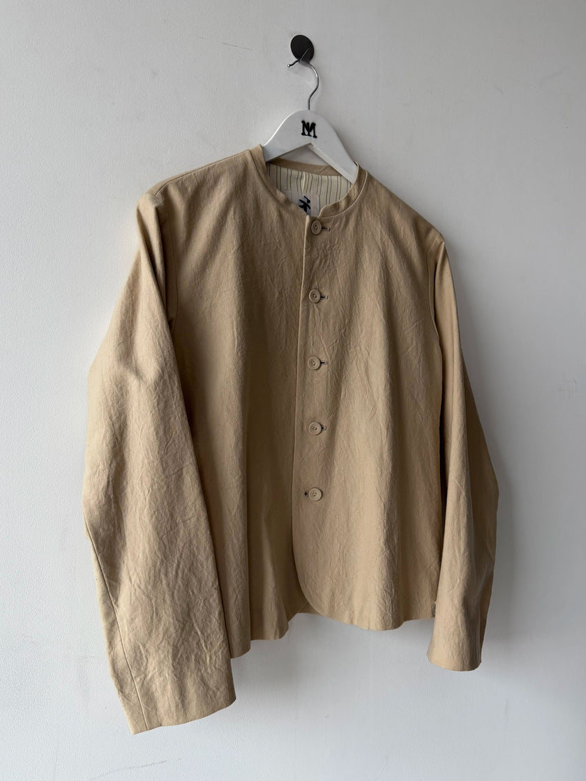 ISSEY MIYAKE HAI - 1980s COLLARLESS BLAZER
