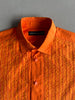 ISSEY MIYAKE MEN - S/S 1994 HALF SLEEVE SHIRT WITH INTRICATE FRONT STITCHING
