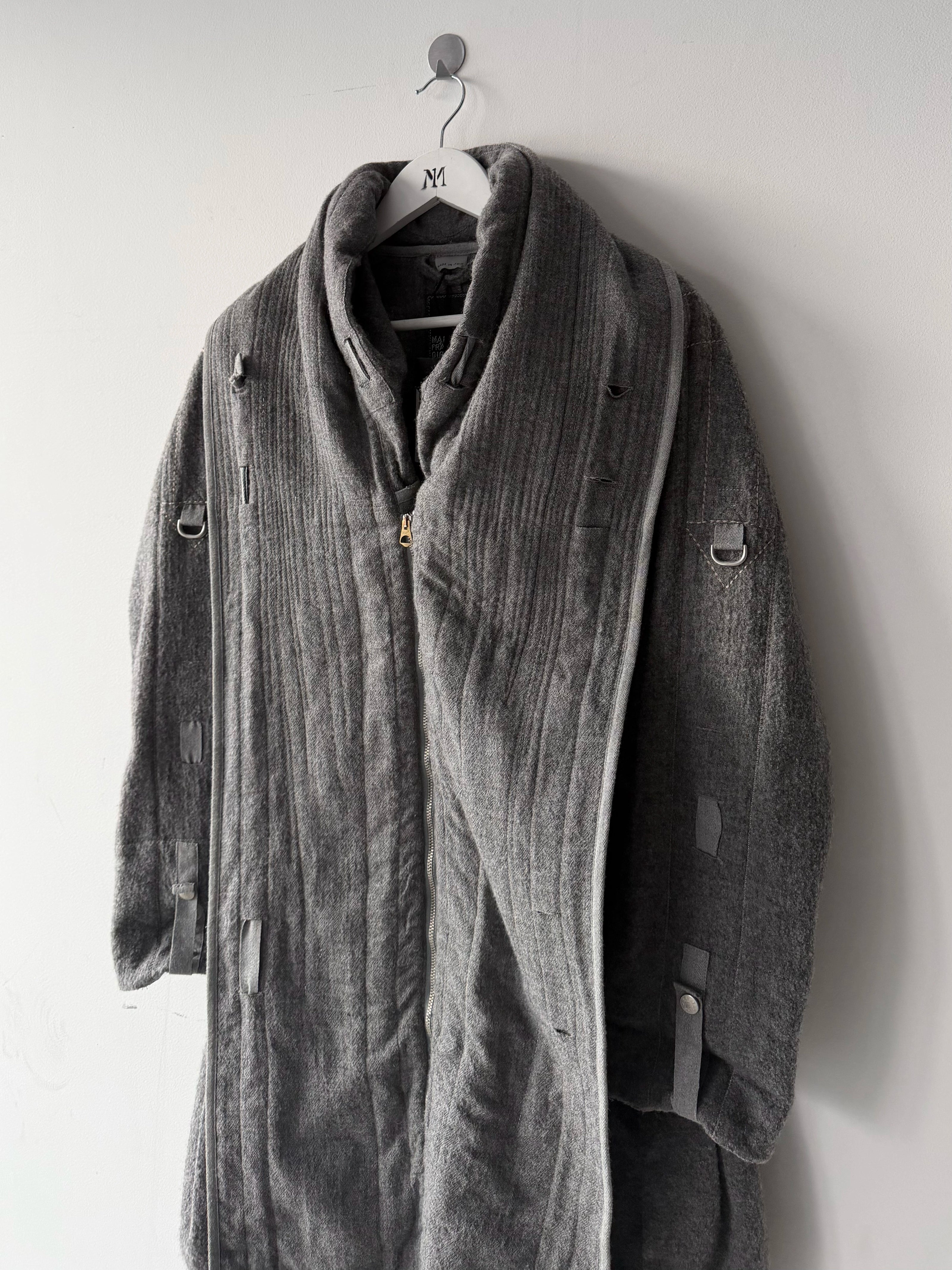 MARITHÉ + FRANÇOIS GIRBAUD - F/W 2008 RUCHED FRONT ADJUSTABLE WOOL JACKET