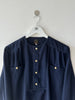 TRUSSARDI - 1980s RELAXED BLOUSE WITH PIPING DETAILS