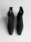 CLAUDE MONTANA X STEPHANE KÉLIAN - 1980s ARCHITECTURAL LACE UP SHOES