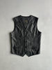 1990s LEATHER WAISTCOAT