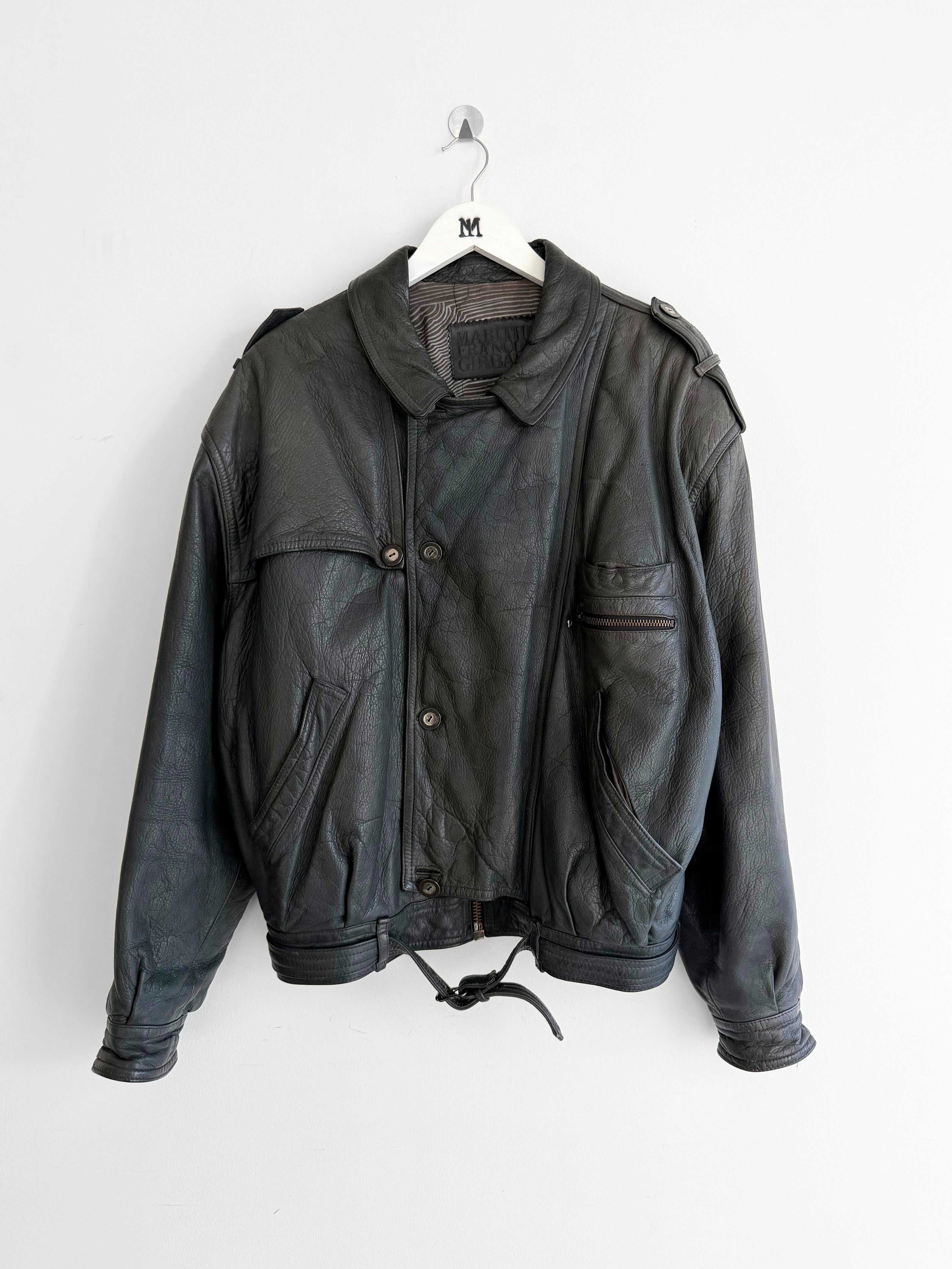 MARITHÉ + FRANÇOIS GIRBAUD X MILLESIMES 1980s BOMBER LEATHER JACKET