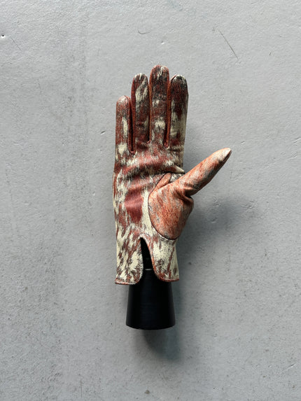 ROBERTO CAVALLI - 1990s ANIMALIER LEATHER GLOVES