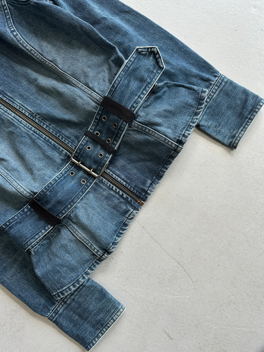 ARMANI EXCHANGE - 2000s BELTED DENIM JACKET