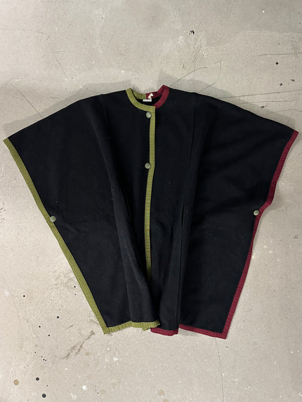 1990s WOOL CREW NECK CAPE