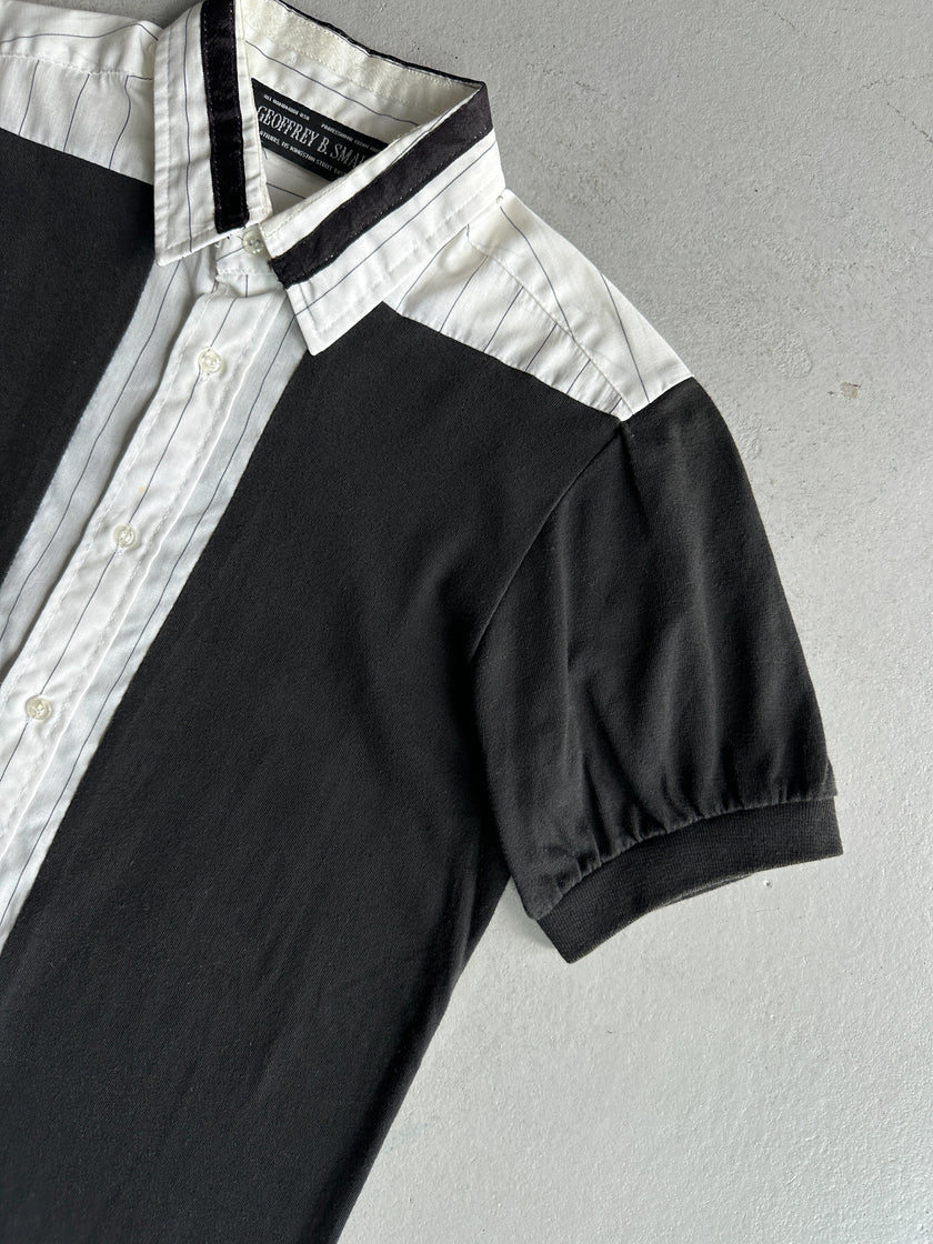 GEOFFREY B.SMALL - 1990s SHORT SLEEVE PANELED SHIRT
