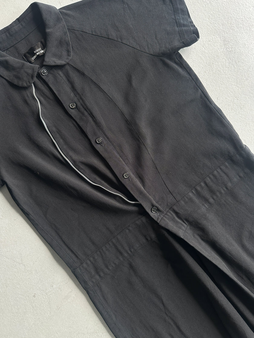 COMME DES GARÇONS TRICOT - 2000s COLLARED MAXI DRESS