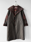 KANSAI YAMAMOTO - 1990s OVERSIZED QUILTED COAT WITH FUR COLLAR