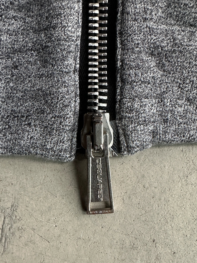 DSQUARED2 - 2011 CHUNKY KNIT COLLAR ZIPPED SWEATER