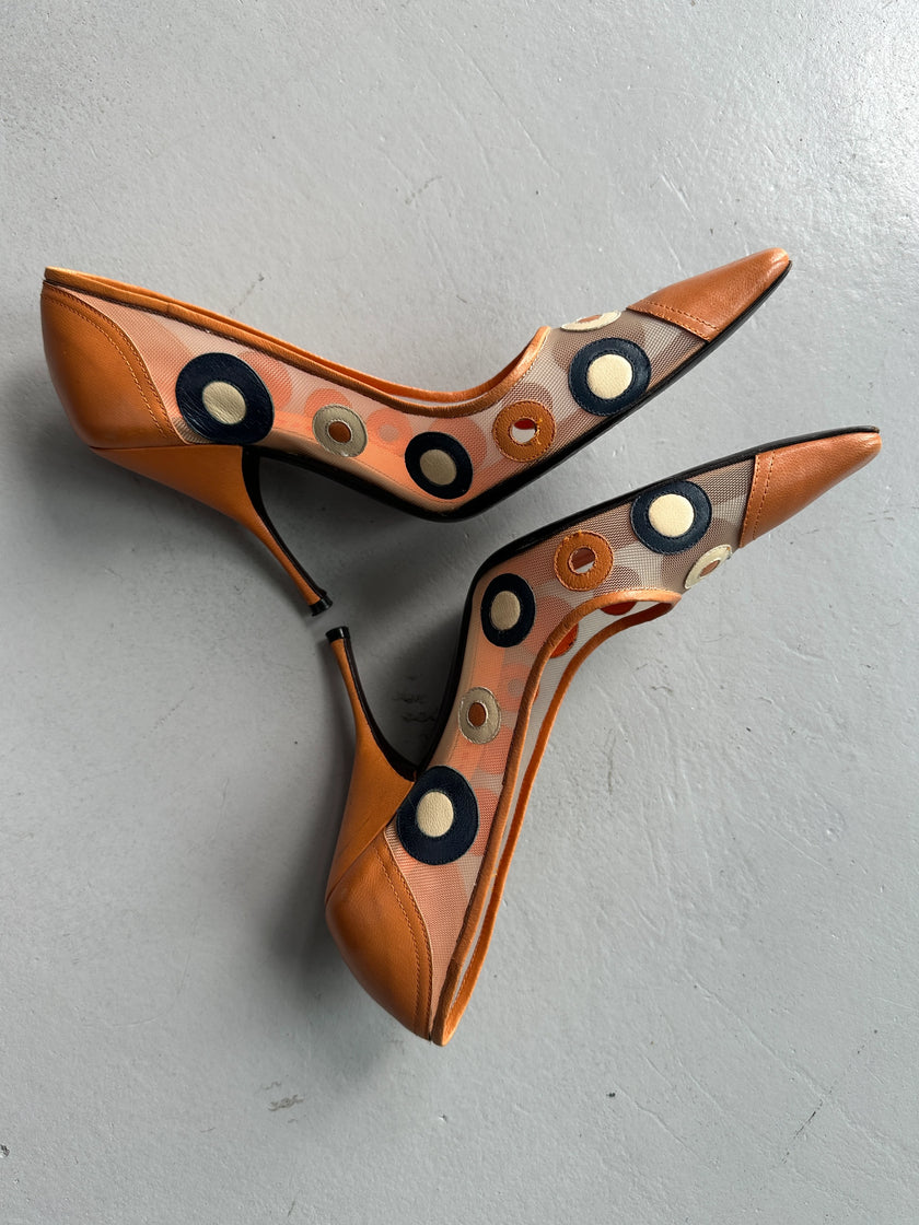 MIU MIU - 1990s WAFFLE COURT HEELS