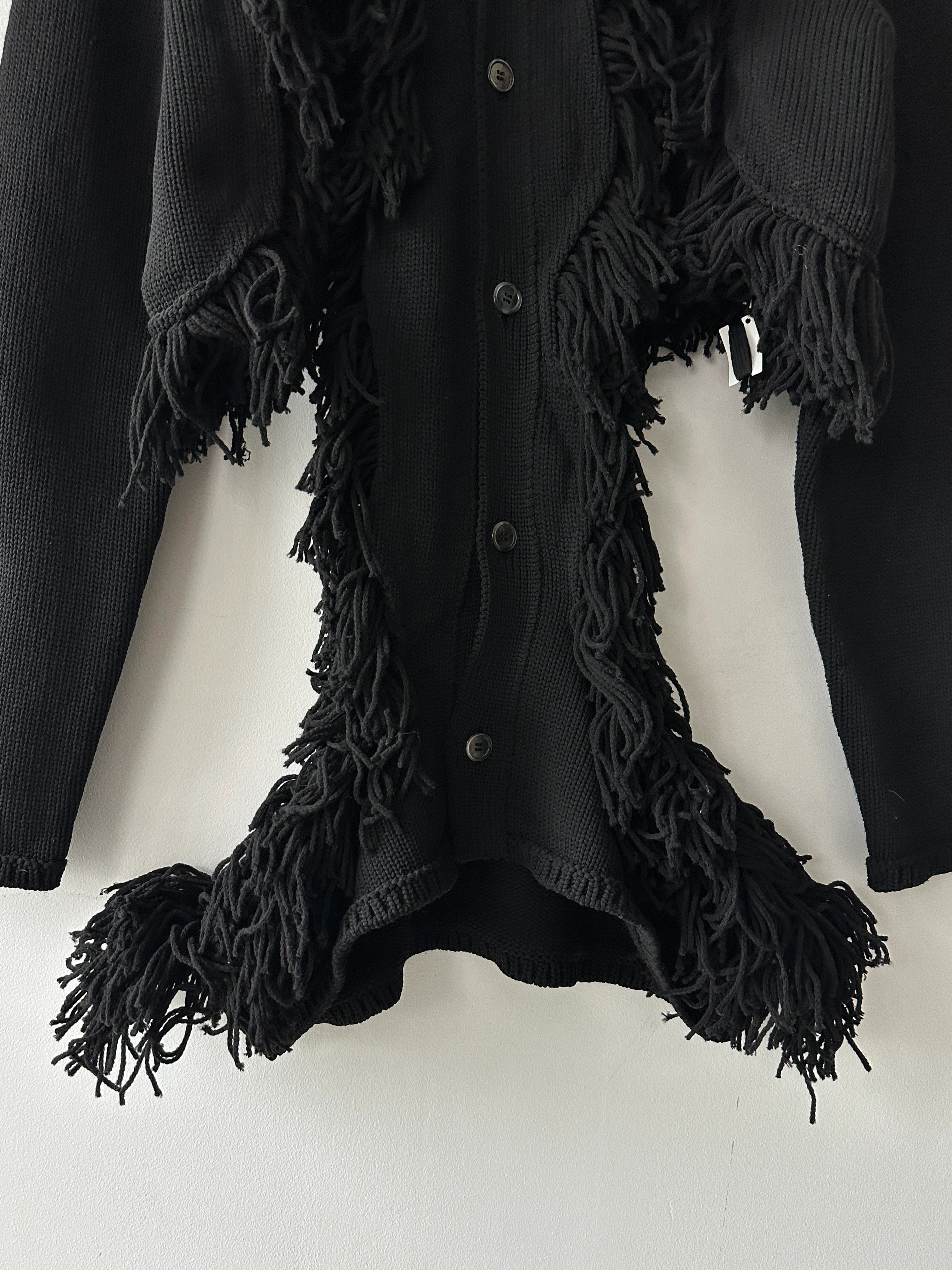 COMME DES GARÇONS - F/W 2023 DECONSTRUCTED CARDIGAN WITH FRINGE