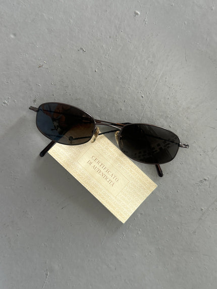 GIORGIO ARMANI -  1990s RIMLESS OVAL SUNGLASSES