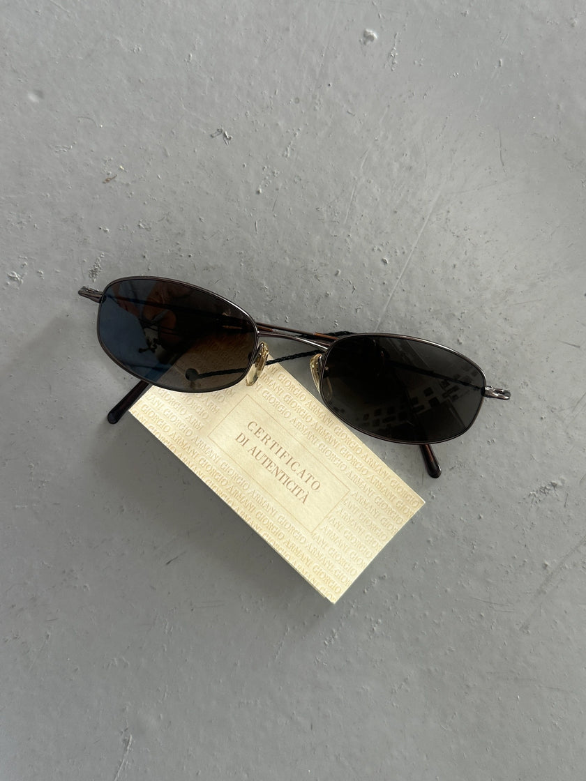 GIORGIO ARMANI -  1990s RIMLESS OVAL SUNGLASSES