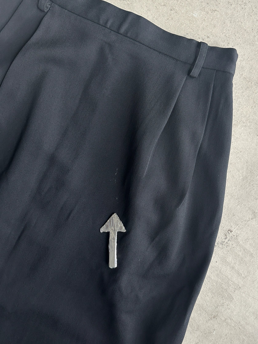 YOHJI YAMAMOTO Y's -  A/W 1994 FRONT PLEATS MIDI LENGTH SKIRT