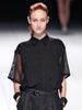 ISSEY MIYAKE - S/S 2014 RELAXED FIT SHIRT WITH PANELED MESH SLEEVE