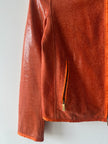 JUST CAVALLI -  S/S 2010 CROP FIT LEATHER JACKET WITH GLOSSY FINISH