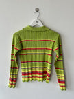 KENZO - early 2000s RIBBED POLO LONG SLEEVE TOP