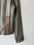 BRITISH LABEL - late 1990s LEATHER JACKET WITH BONDAGE DETAILS