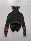 MARITHÉ + FRANÇOIS GIRBAUD - 1990s HIGH NECK TEXTURED JUMPER