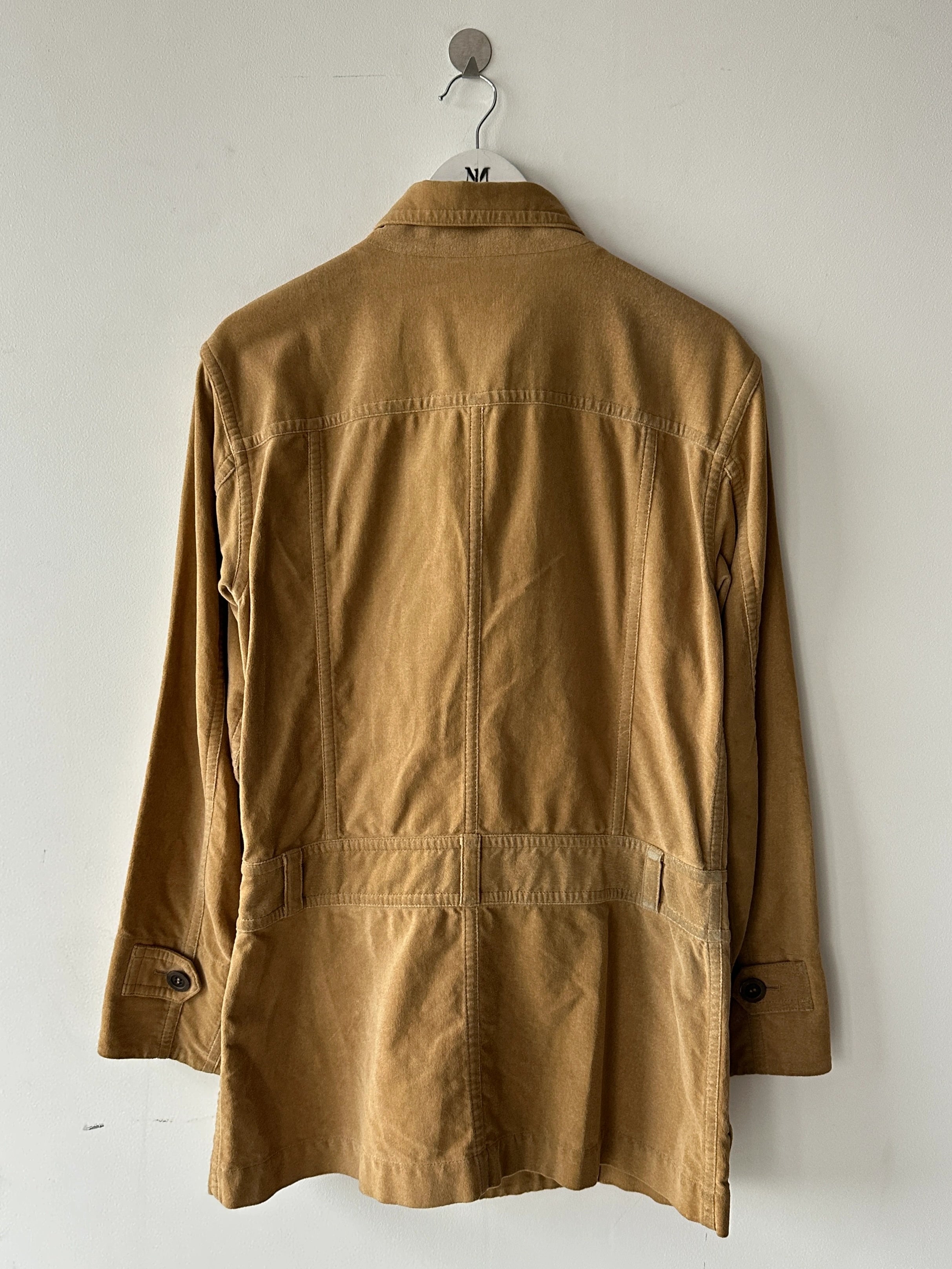 ISSEY MIYAKE WINDCOAT - 1980s ASYMMETRIC ZIP JACKET WITH MINI SKIRT LIKE PANEL