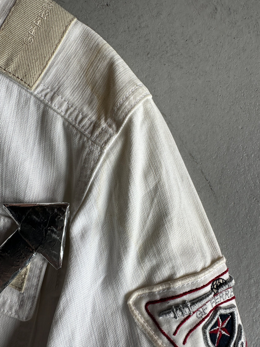 GIANFRANCO FERRÉ - 1990s ZIP DETAIL FRONT DENIM JACKET