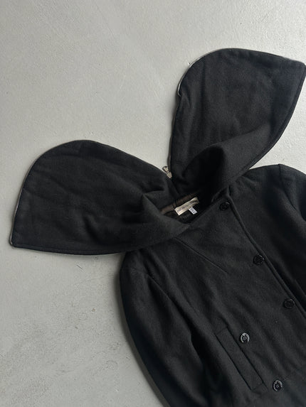 EMPORIO ARMANI - early 2000s FISHTAIL HOOD WOOL JACKET