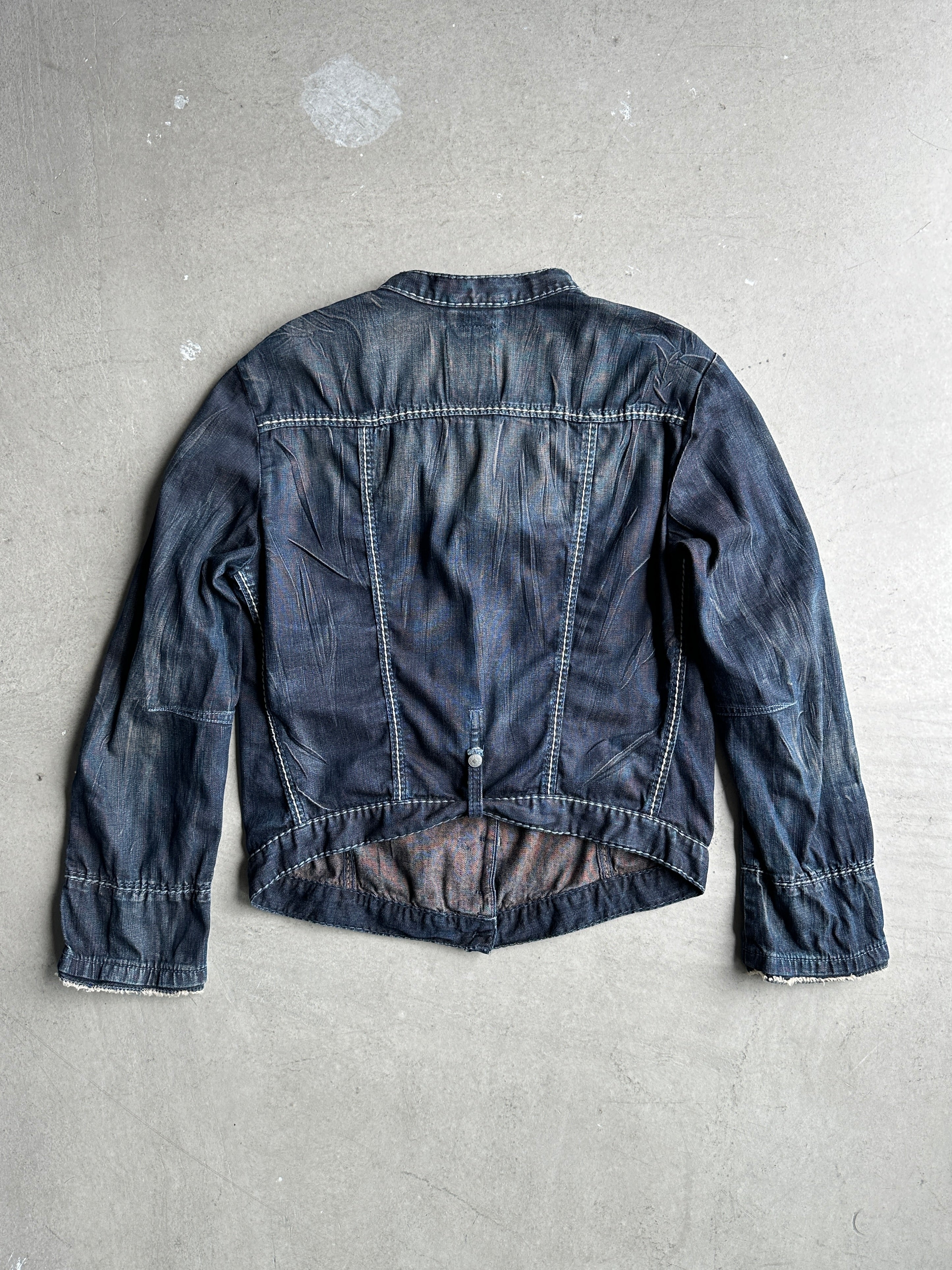 MARITHÉ + FRANÇOIS GIRBAUD - 2000s DISTRESSED DENIM LIGHT JACKET