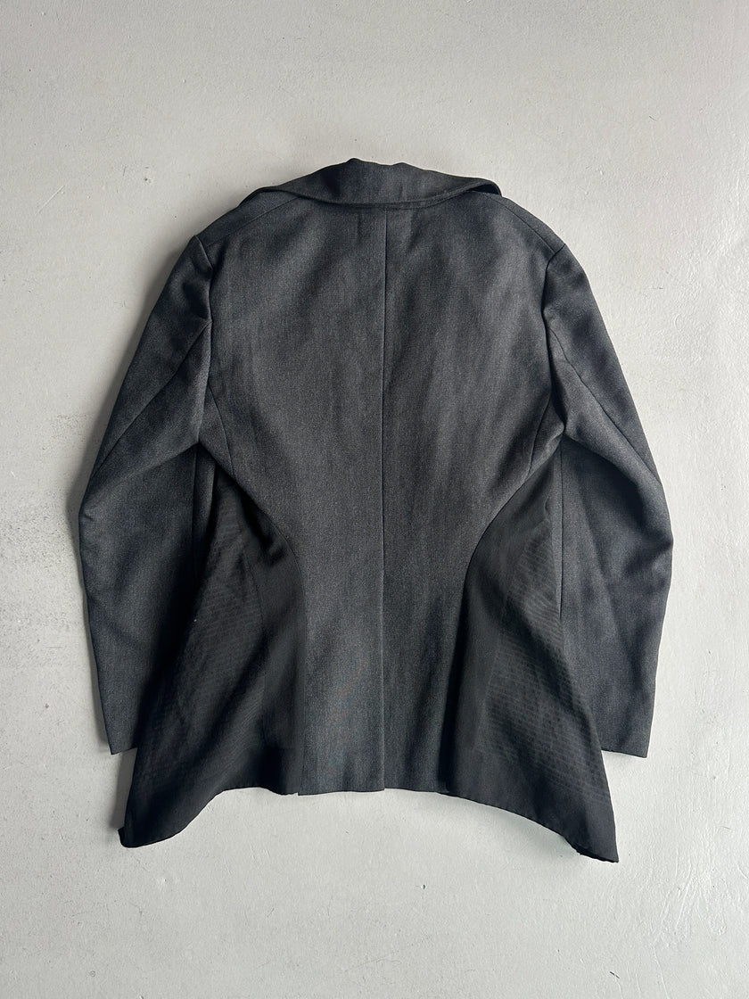 COMME DES GARÇONS - A/W 2003 ASYMMETRIC PANELED BLAZER WITH ZIP DETAIL