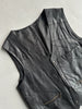 1990s STITCHED PANELING LEATHER VEST