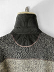 ICEBERG BY J.C. DE CASTELBAJAC - 1980s WOOL BOMBER JACKET WITH SHEARLING COLLAR