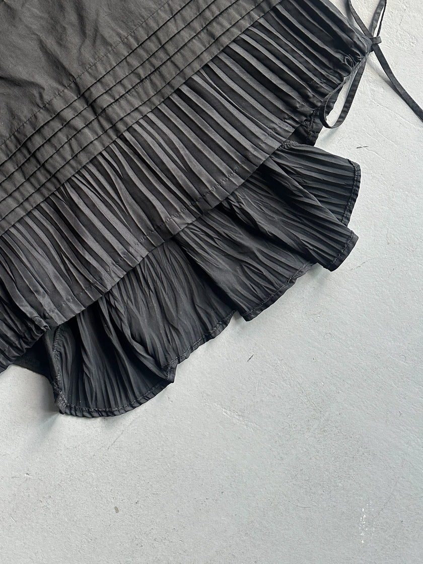 FRENCH LABEL early 2000s PANELED ASYMMETRIC MAXI SKIRT