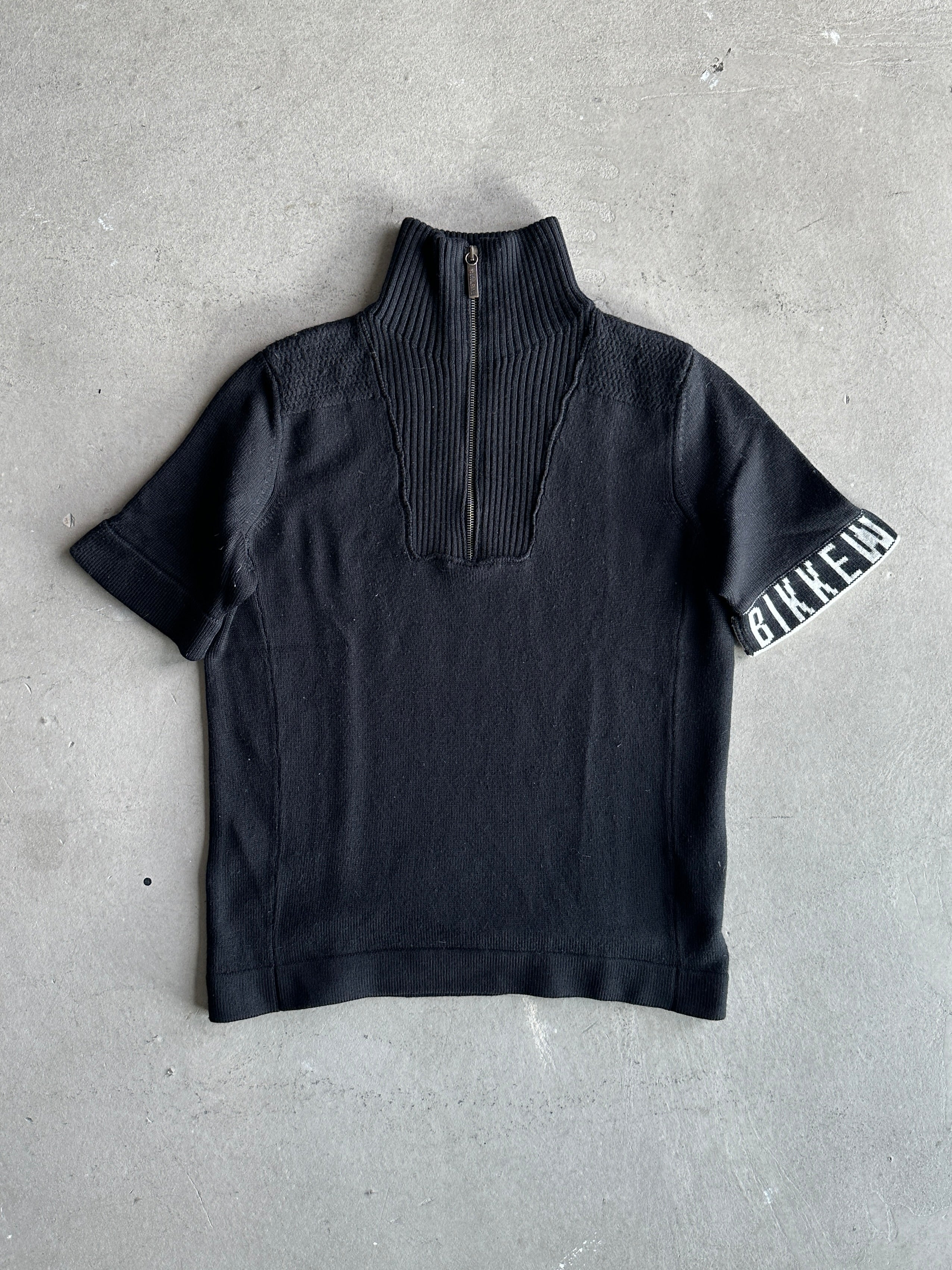 BIKKEMBERGS - 2000s FUNNEL NECK HALF SLEEVE JUMPER