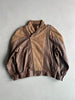 1980s DROPPED SHOULDER LEATHER AND SUEDE BOMBER JACKET