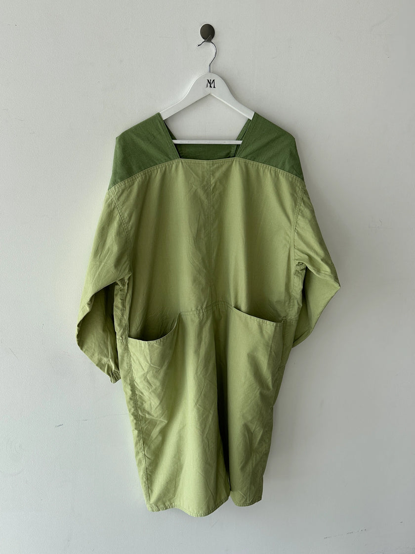 ISSEY MIYAKE IM - 1980s BI-COLOUR TUNIC JACKET WITH BACK POCKETS