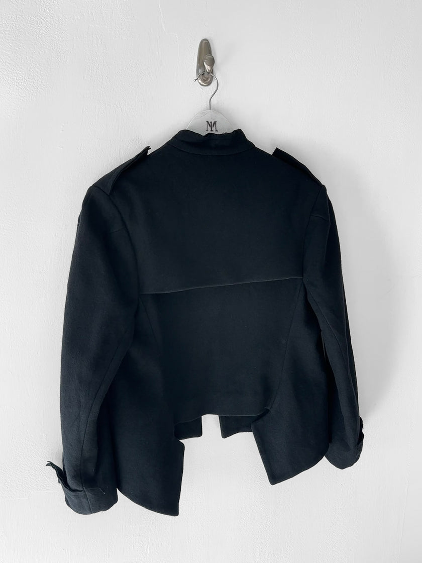 YOHJI YAMAMOTO - F/W 2006 WOOL JACKET WITH DECONSTRUCTED HEM