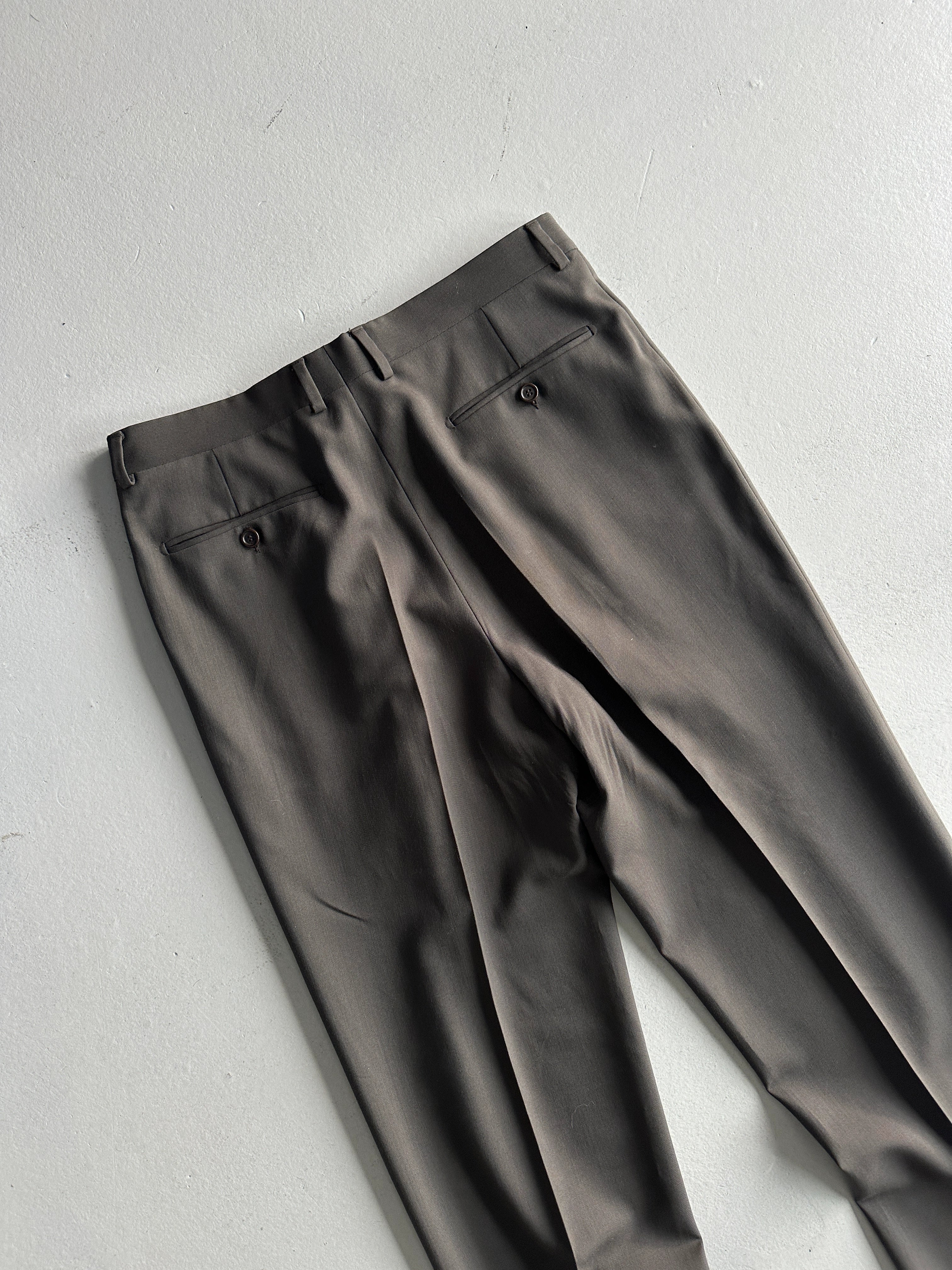 1980s FRONT PLEATS TAILORED TROUSERS