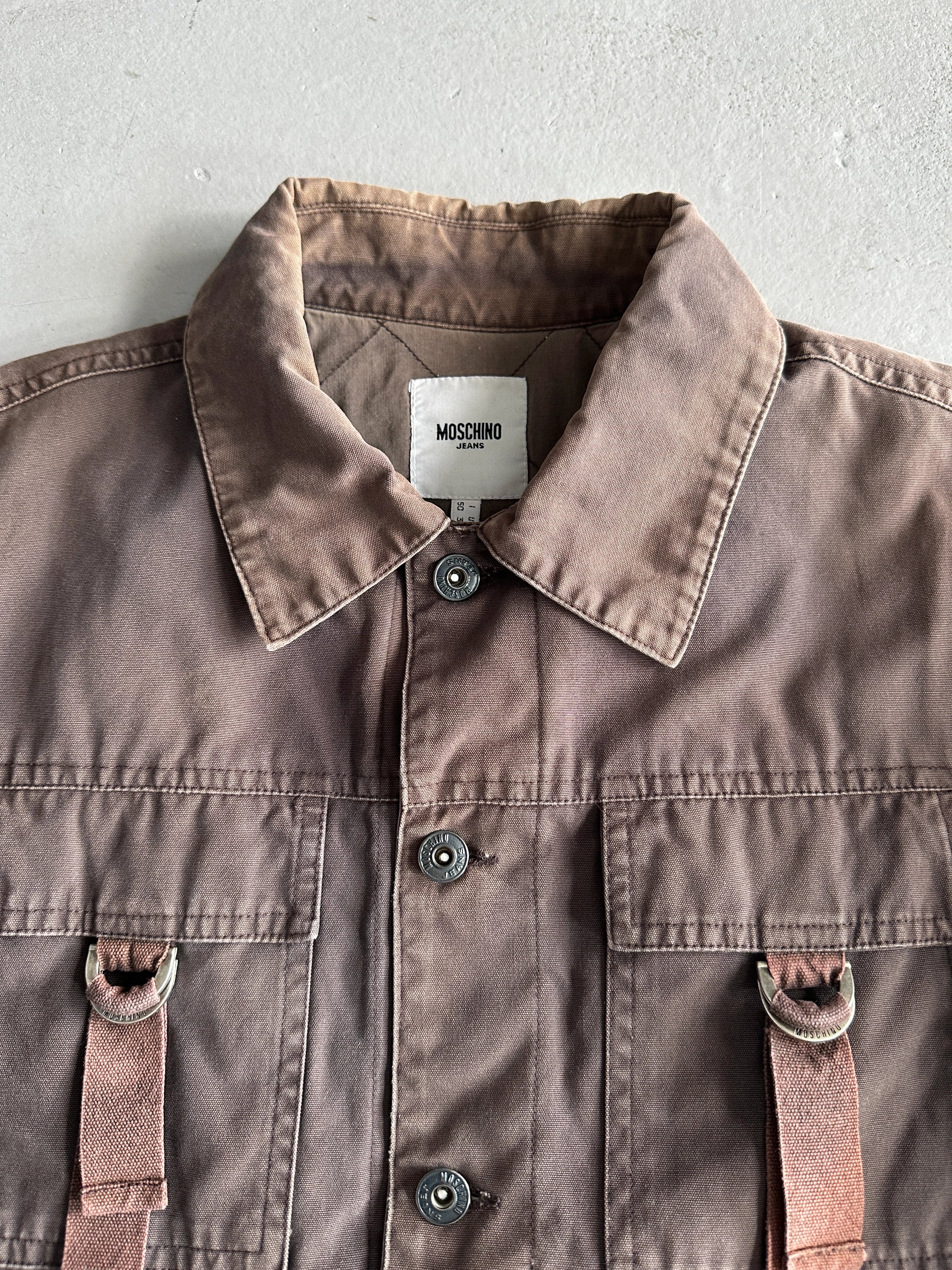 MOSCHINO - 1990s MULTI POCKET STRAIGHT FIT JACKET