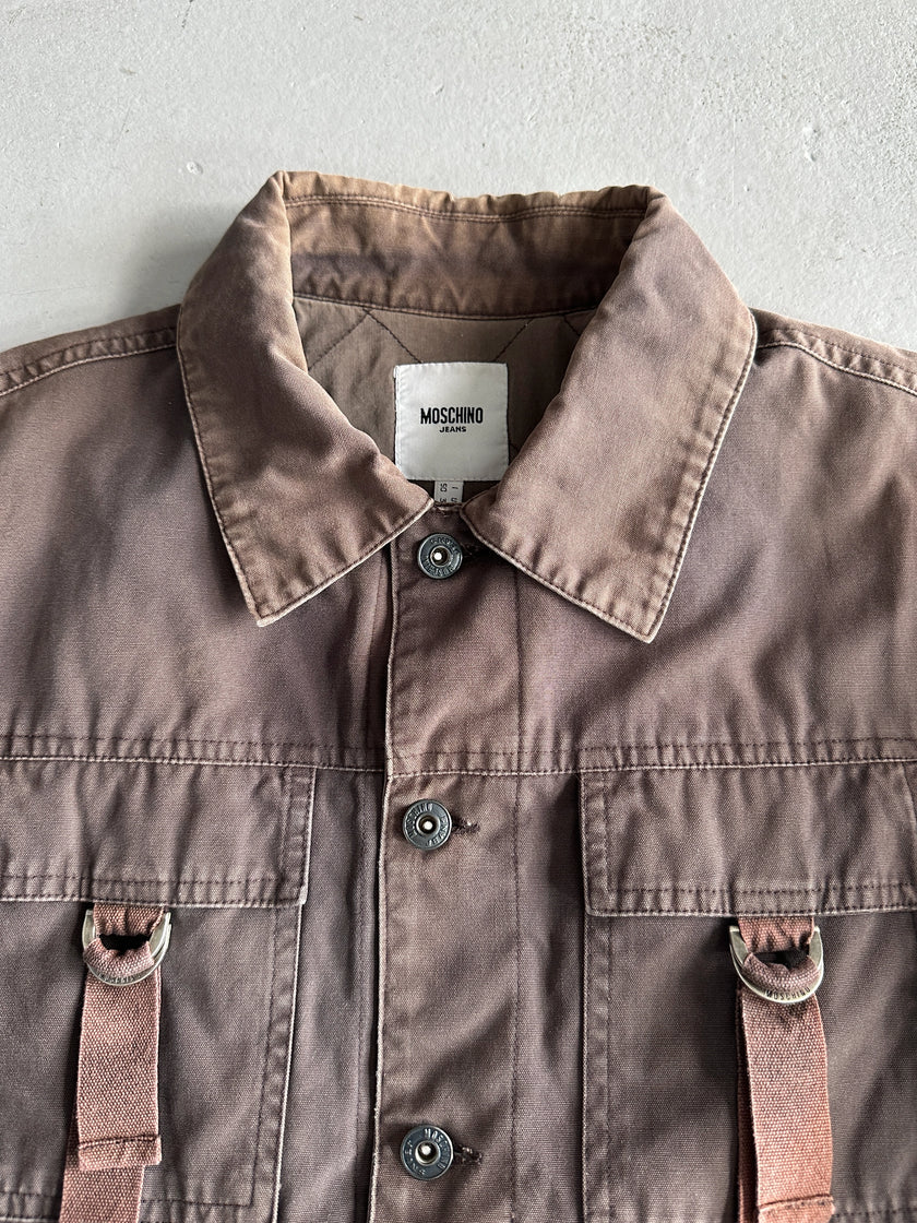 MOSCHINO - 1990s MULTI POCKET STRAIGHT FIT JACKET