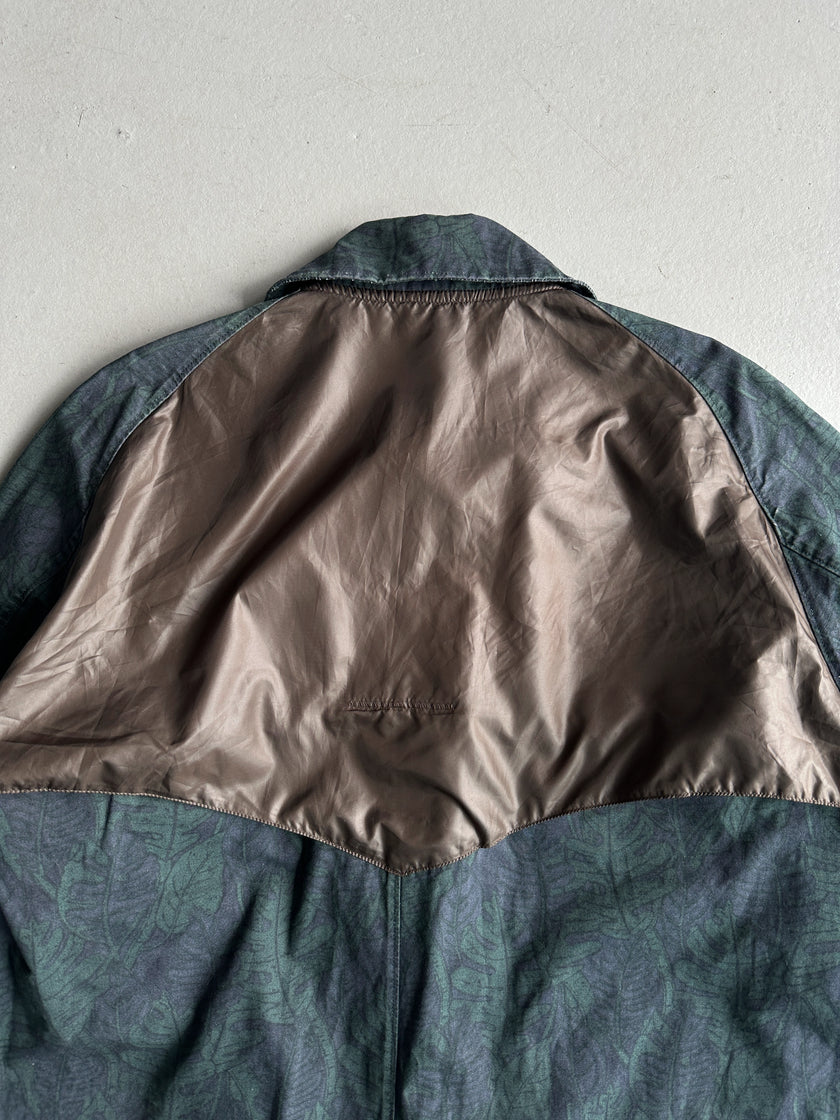 KOLOR - S/S 2014 CONTRASTING YOKE PRINTED TRENCH COAT