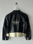 ARMANI JEANS - late 1980s CROP FIT BIKER LEATHER JACKET
