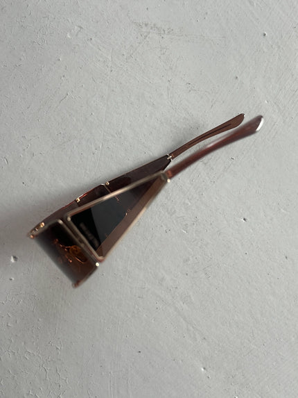 VALENTINO - early 2000s SHIELD SUNGLASSES WITH MIRRORED TEMPLES
