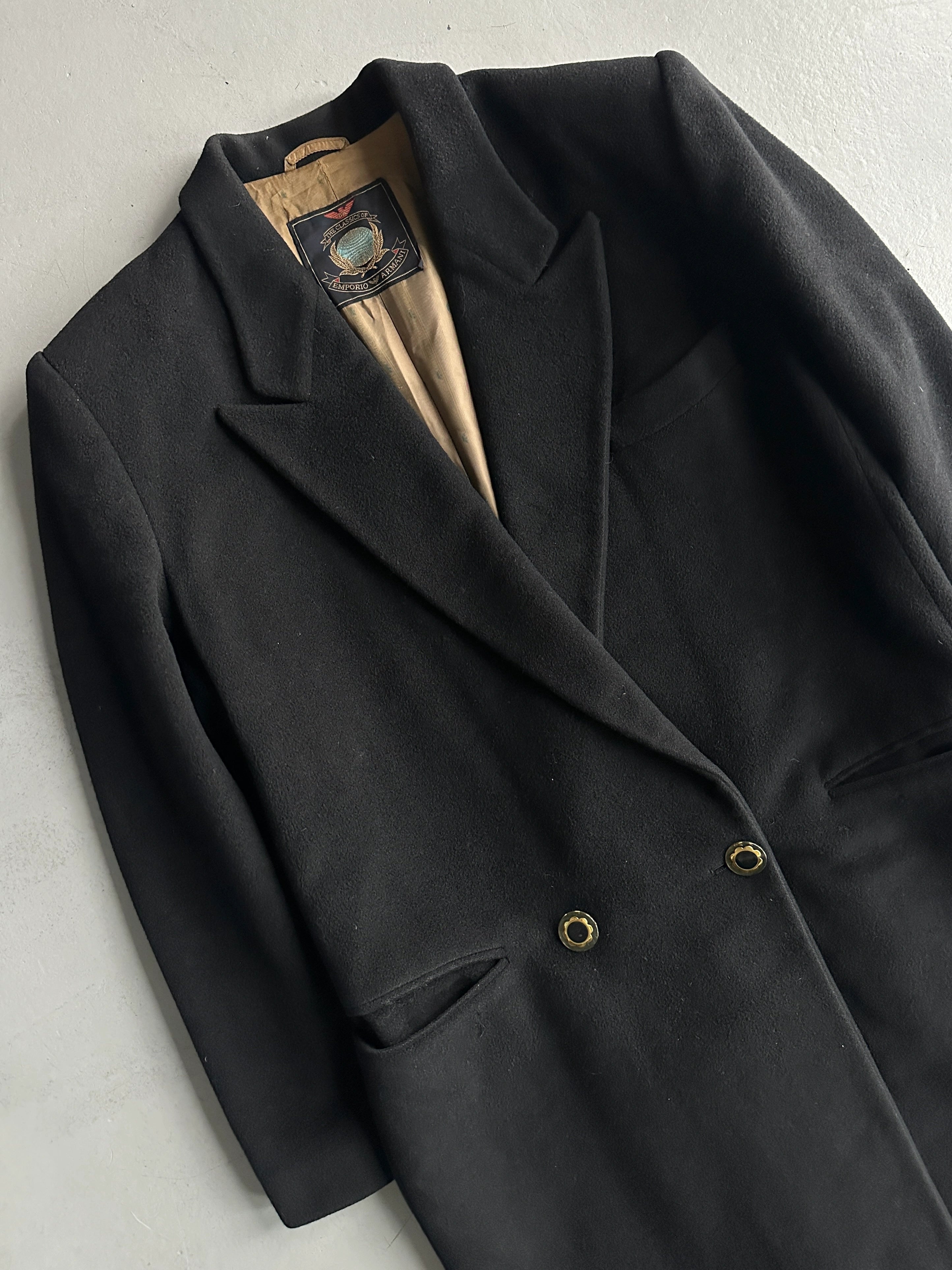 EMPORIO ARMANI - early 1990s WOOL AND CASHMERE LONG COAT