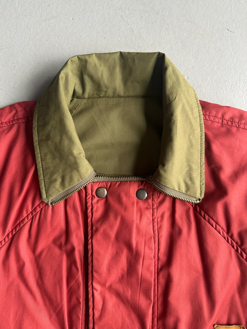 YVES SAINT LAURENT - 1980s 2 IN 1 REVERSIBLE BOMBER JACKET WITH ZIP AT COLLAR
