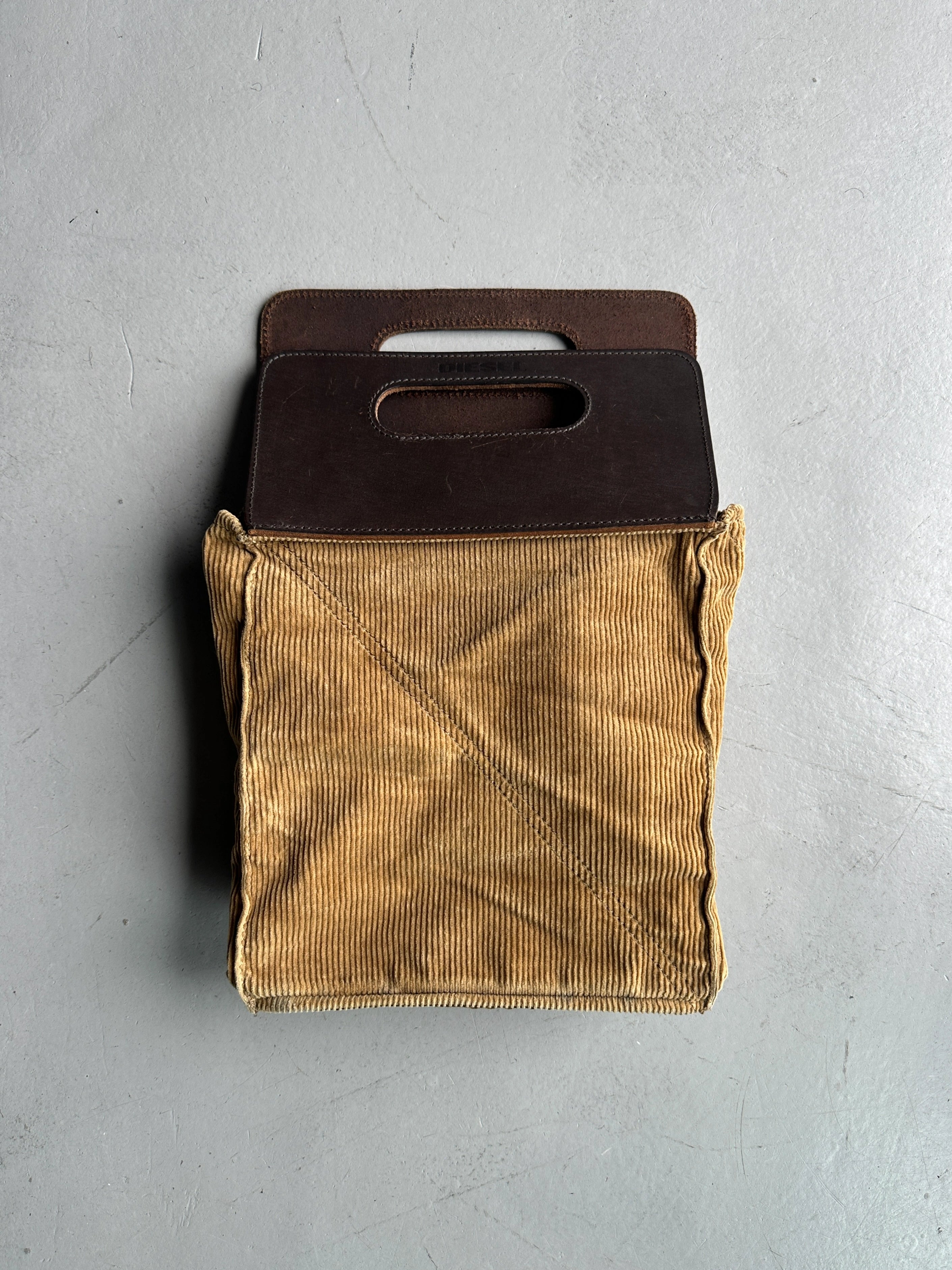 DIESEL SPARE PARTS - 2000s CORDUROY BOX BAG